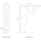 Ekena Millwork Damon Wrought Iron Bracket, (Triple center brace), Antiqued Bronze 2"W x 5 1/2"D x 8"H BKTM02X05X08TDAABZ - alternate 8